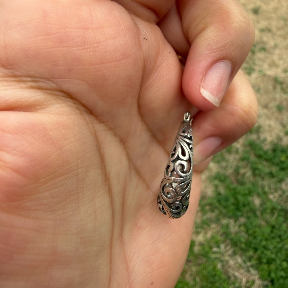 Vintage Jezlaine 925 Sterling Silver Filigree Scrollwork Earrings - Picture 3 of 6